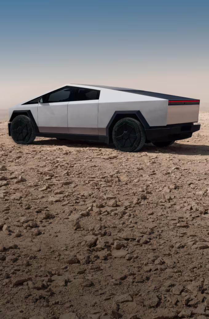 Modern house with solar panels and Tesla car